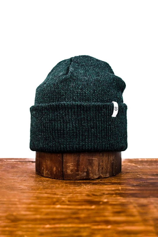 Melange Ragg Wool Beanie, Hunter