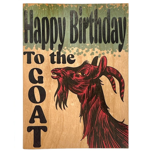 GOAT Wood Card