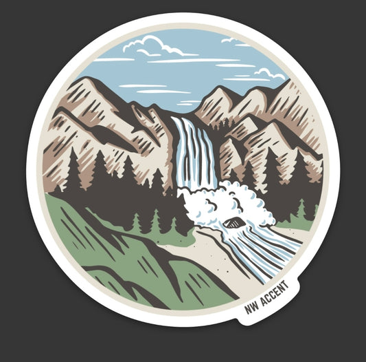 Cascade Calm Sticker