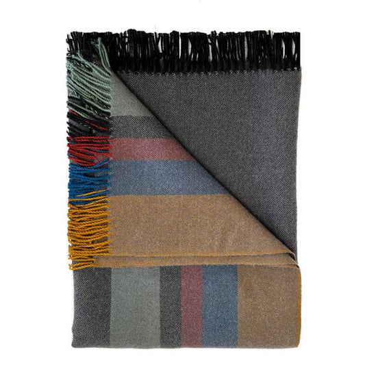 100% Baby Alpaca Throw, Meteorite