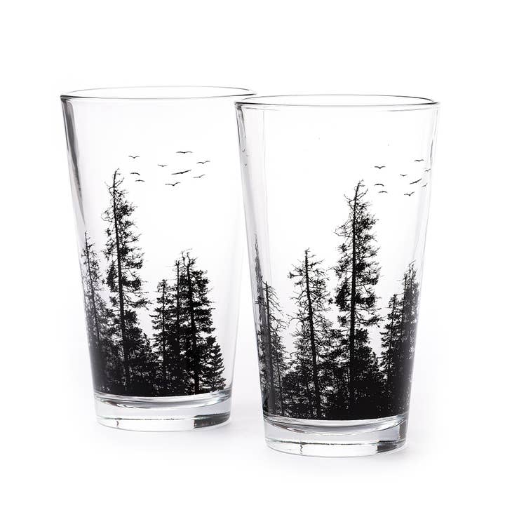 Pine Tree Forest Pint Glass