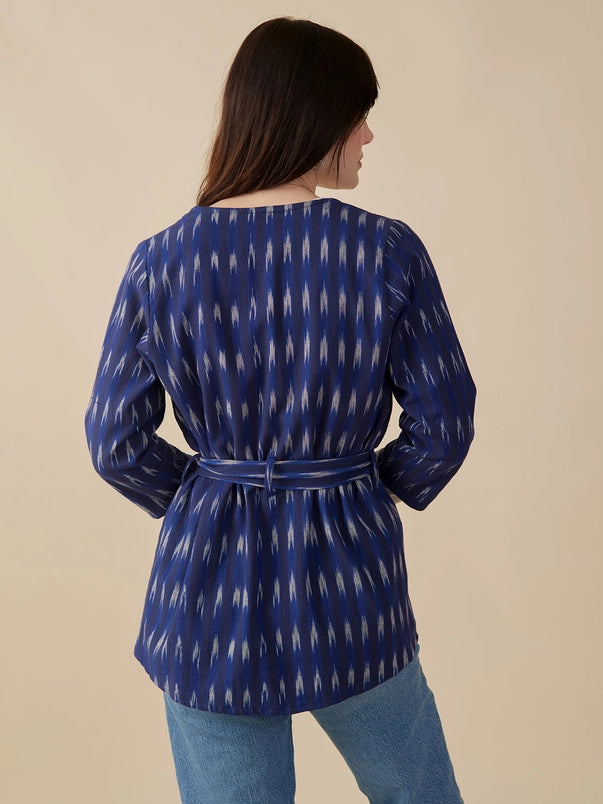 Crossroads Jacket - Sapphire Ikat