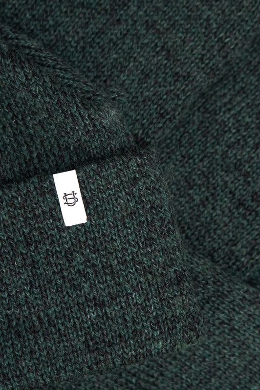 Melange Ragg Wool Beanie, Hunter