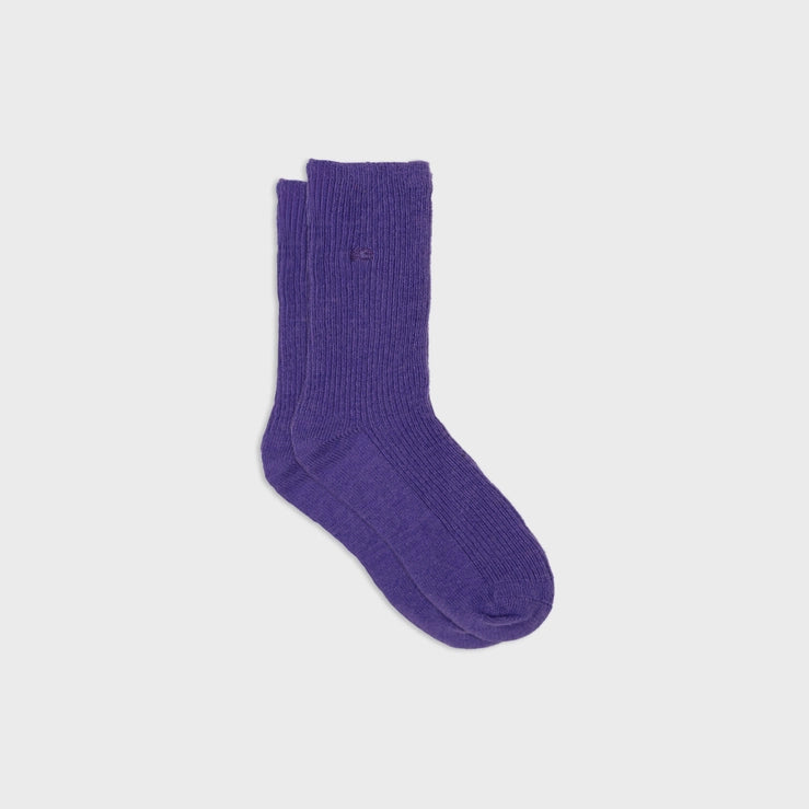 Angora Blend Socks, Purple