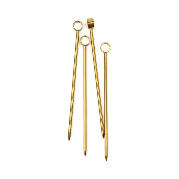 The Owen Gold Cocktail Picks, Set of 4