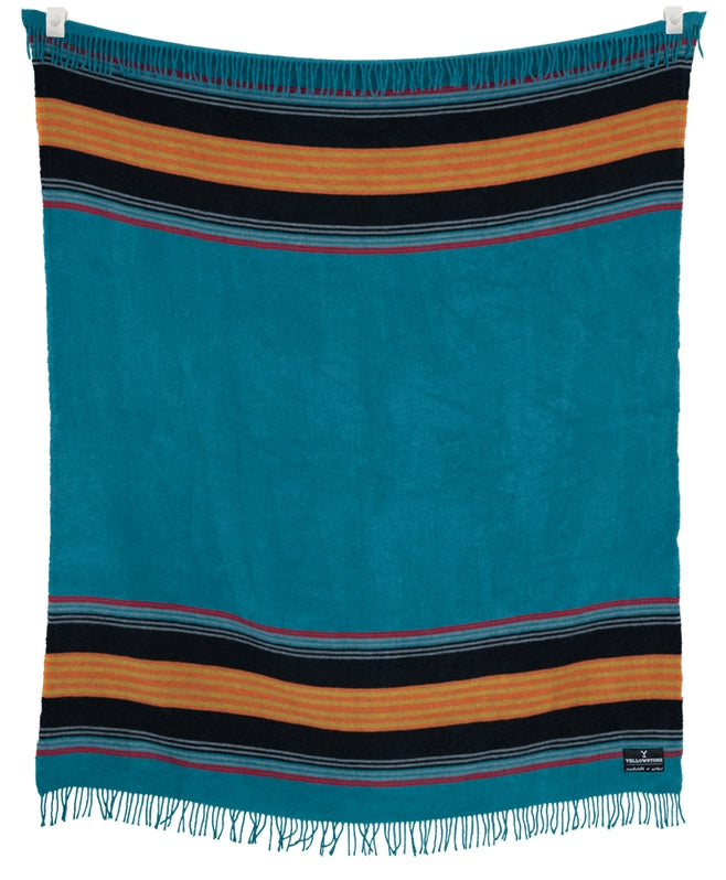 Yellowstone Teal Blanket