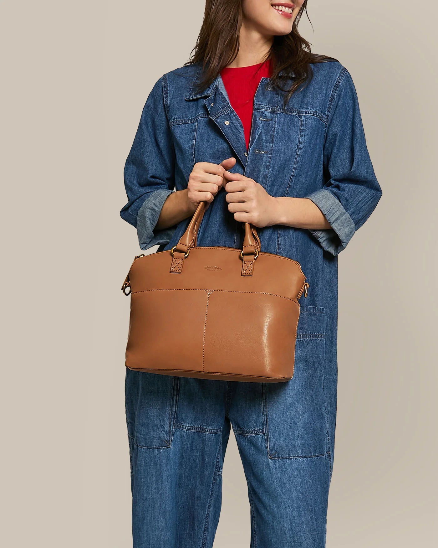 Carrie Dome Satchel, Saddle
