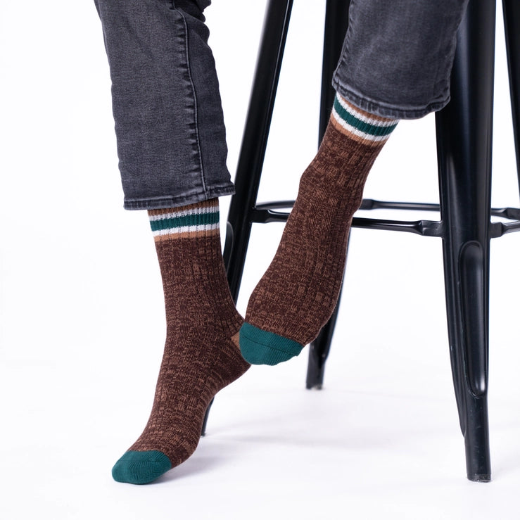 Thick Cotton Socks, Brown