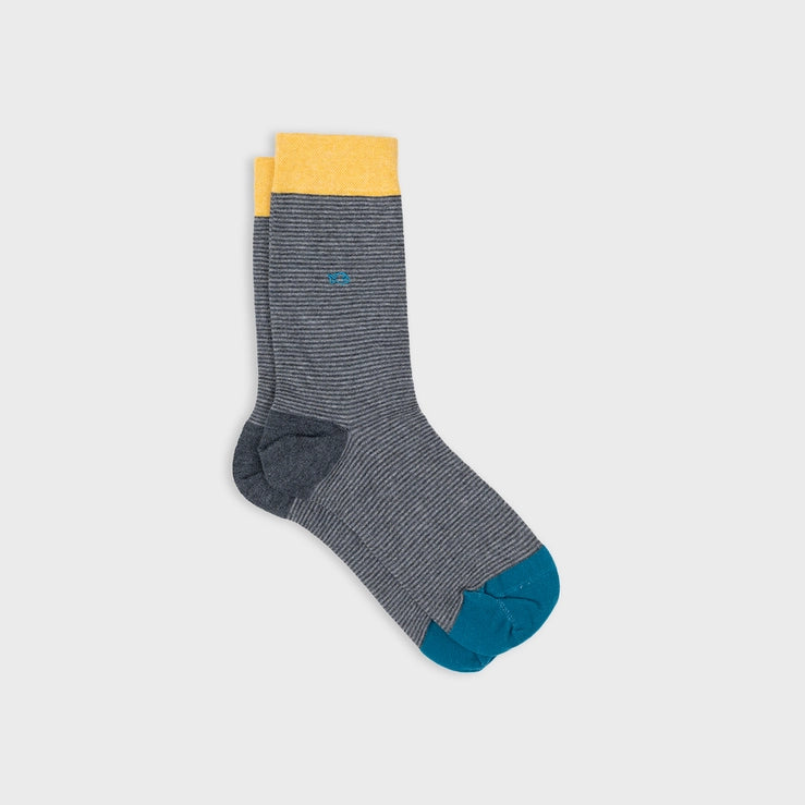 Striped Socks Roche Grey Yellow