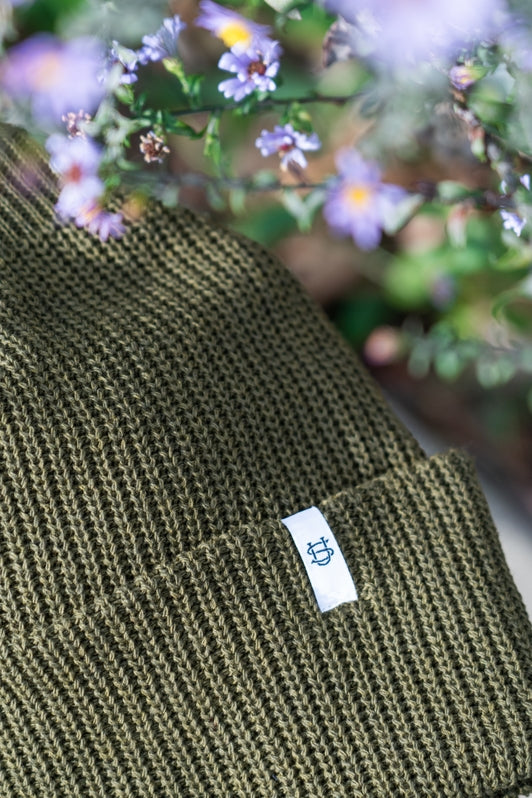 Upcycled Cotton Watchcap, Thicket Green