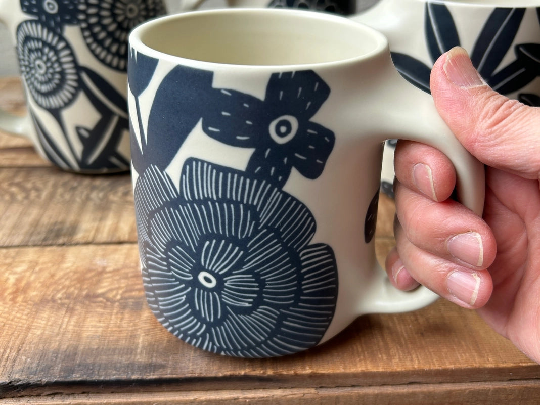 Blue Floral Mug