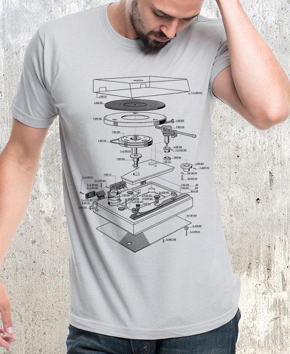 Vinyl Turntable Diagram T-Shirt