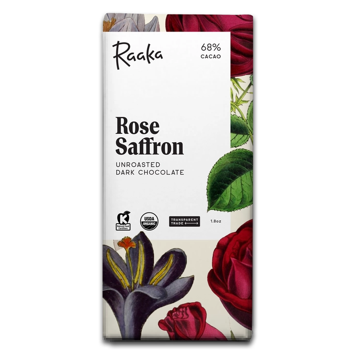 Rose Saffron Chocolate Bar