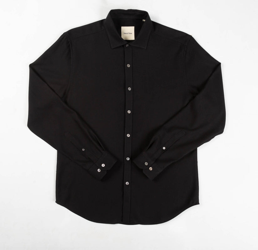 Luxe Black Long Sleeve Shirt