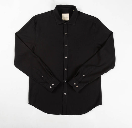 Luxe Black Long Sleeve Shirt