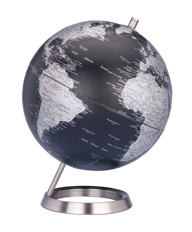 23.5 Degree Tilt Globe - Black/Silver