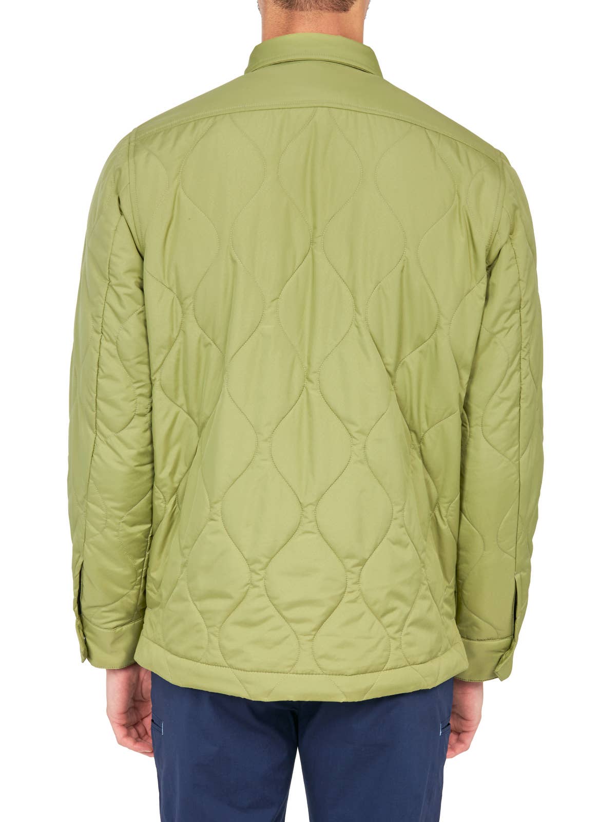 Solid Quilted Shirt in Green