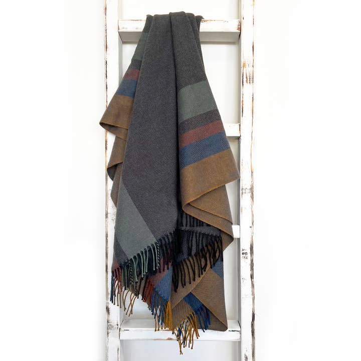 100% Baby Alpaca Throw, Meteorite
