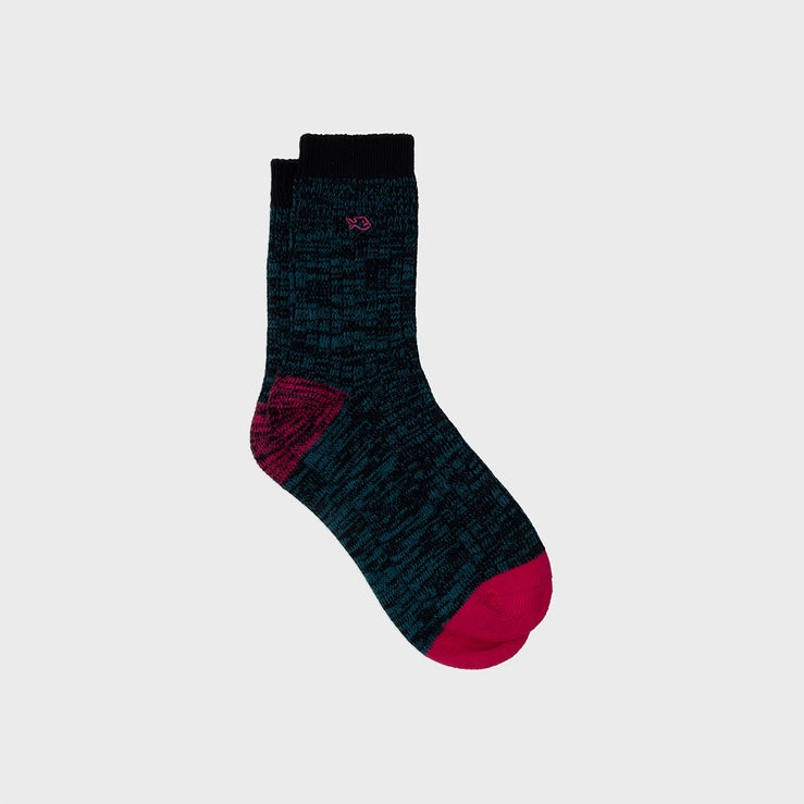 Thick Cotton Socks, Green&Pink