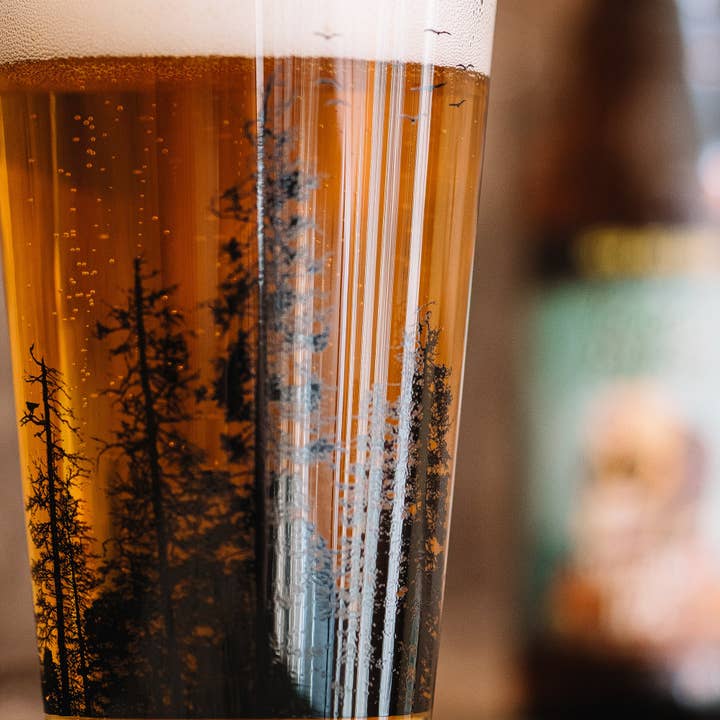 Pine Tree Forest Pint Glass