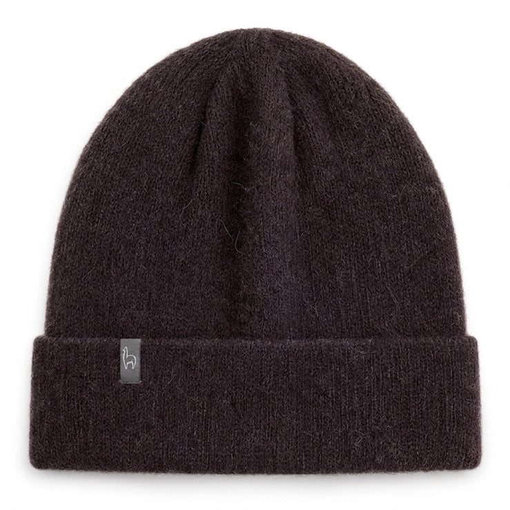 Alpaca Beanie, Brushed, Blackberry