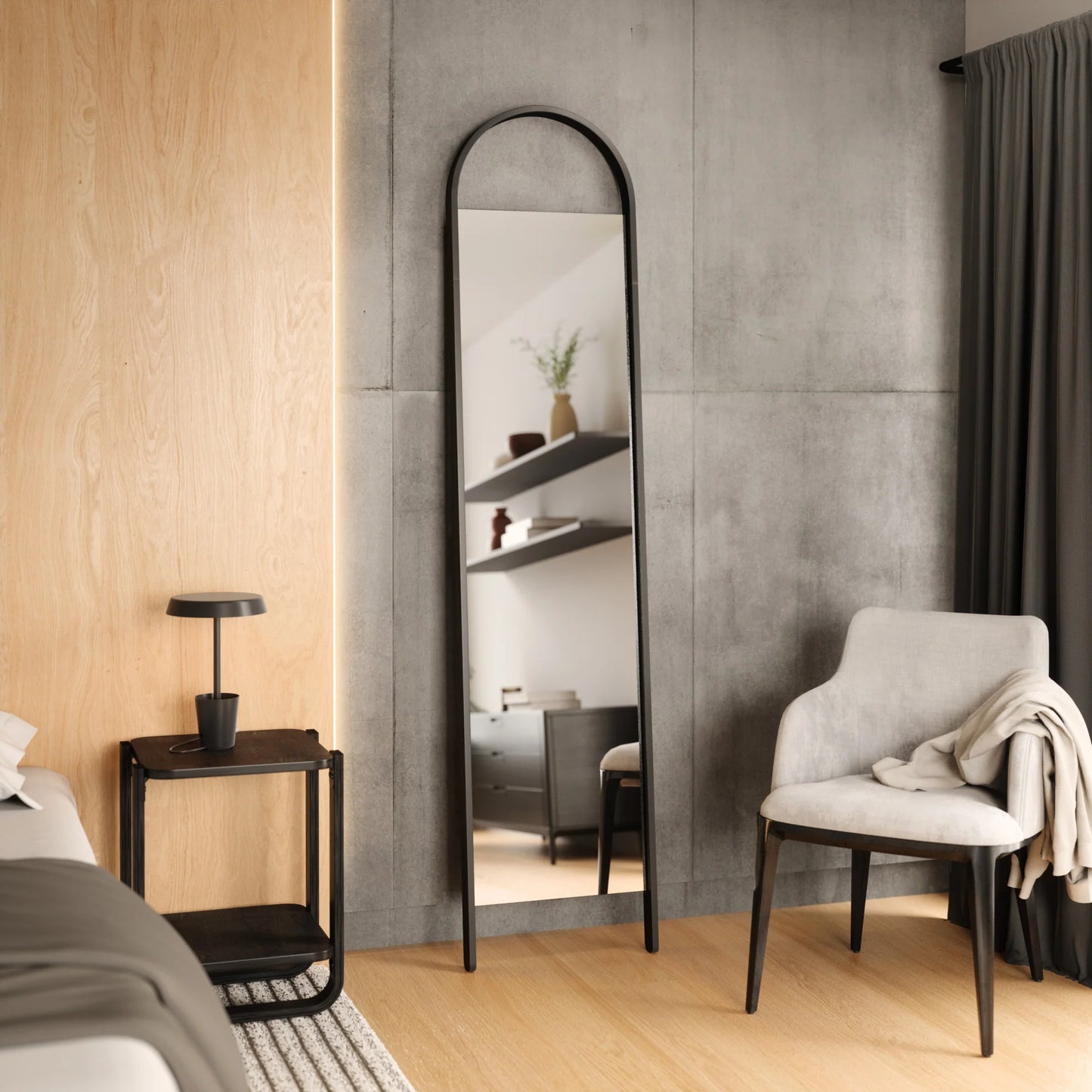Bellwood Leaning Mirror Black