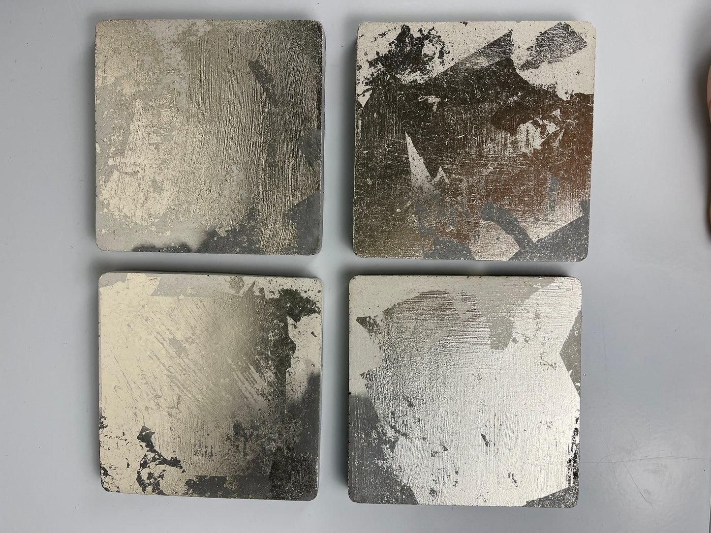 Concrete + Metallic Coasters (set/4)