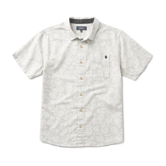 Journey Short Sleeve Button Up Shirt, Ghost Grey