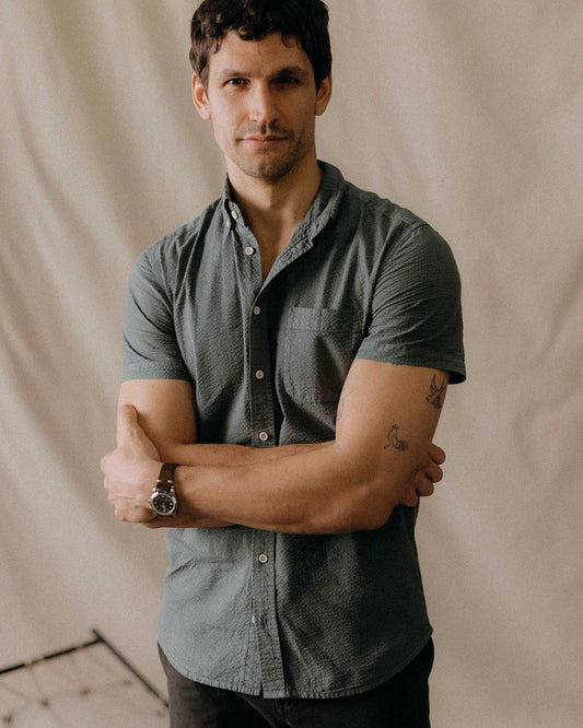 The Short Sleeve Jack, Deep Sea Seersucker
