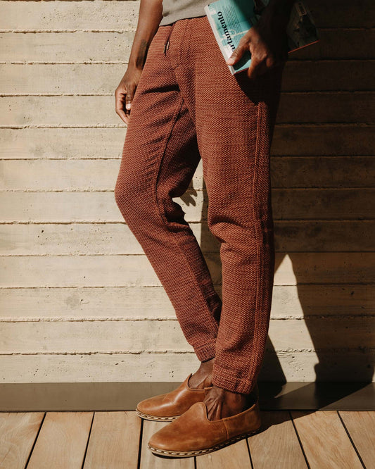 The Après Pant, Black Cherry Sashiko