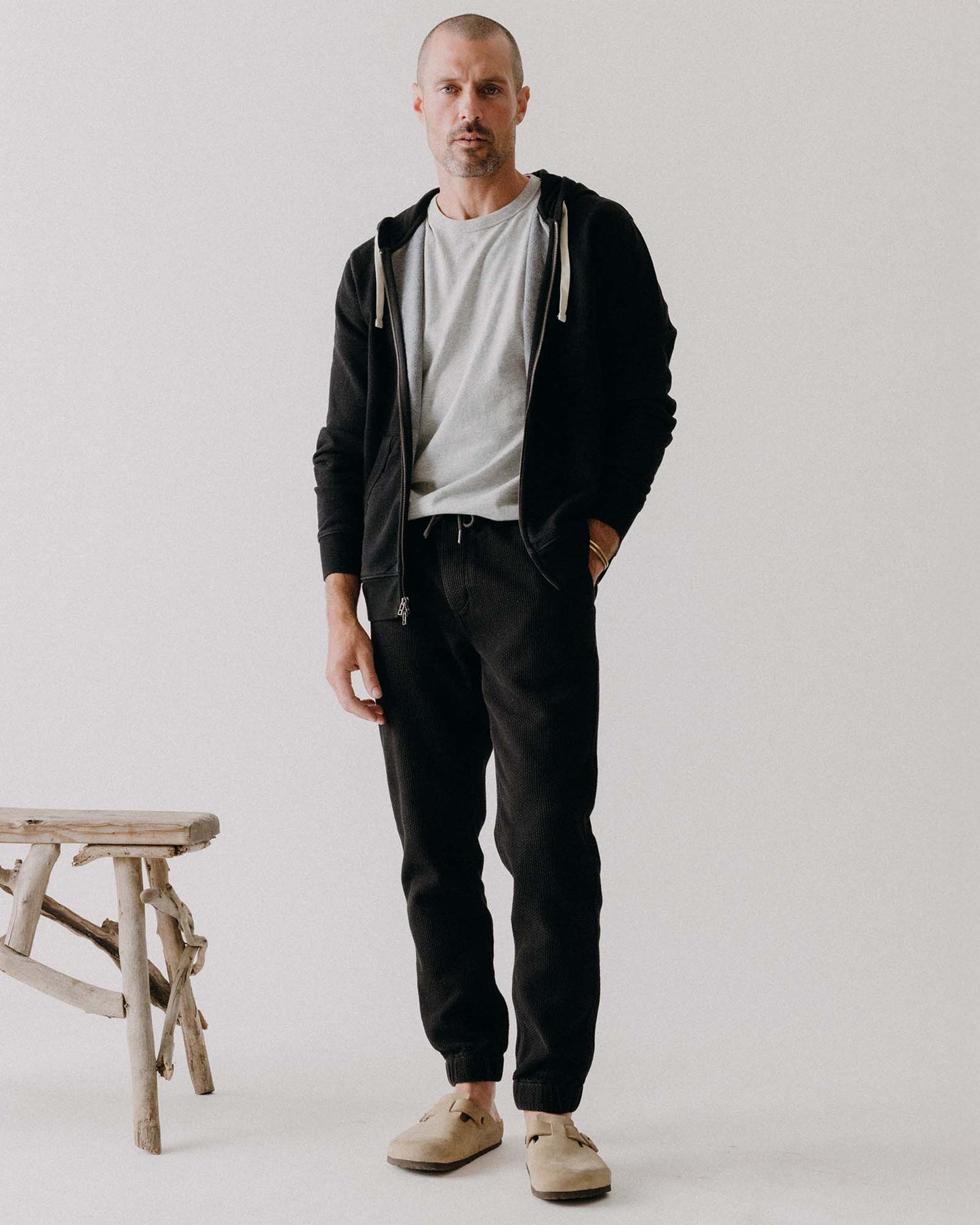 The Après Pant, Black Indigo Sashiko