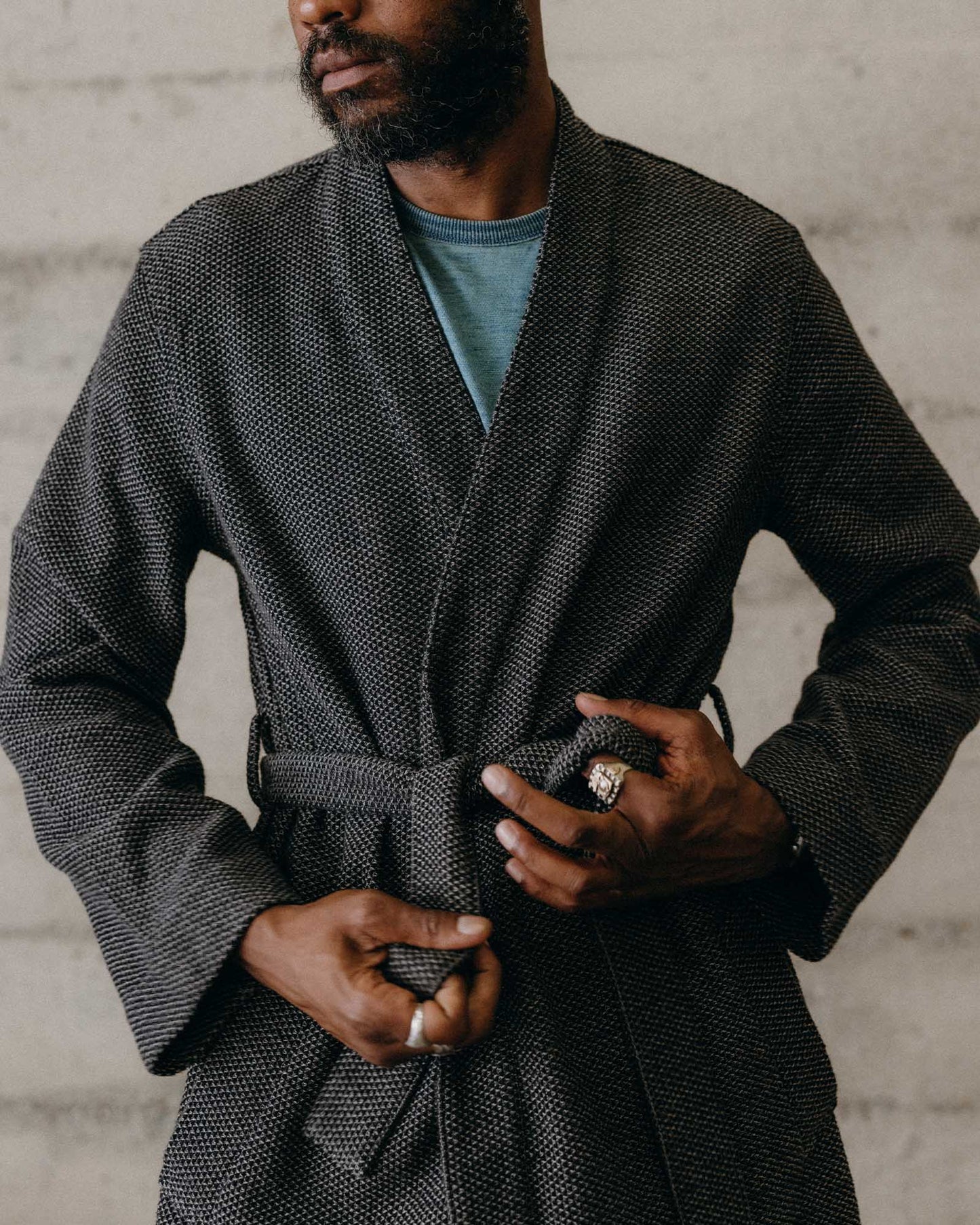 The Après Robe, Charcoal Sashiko