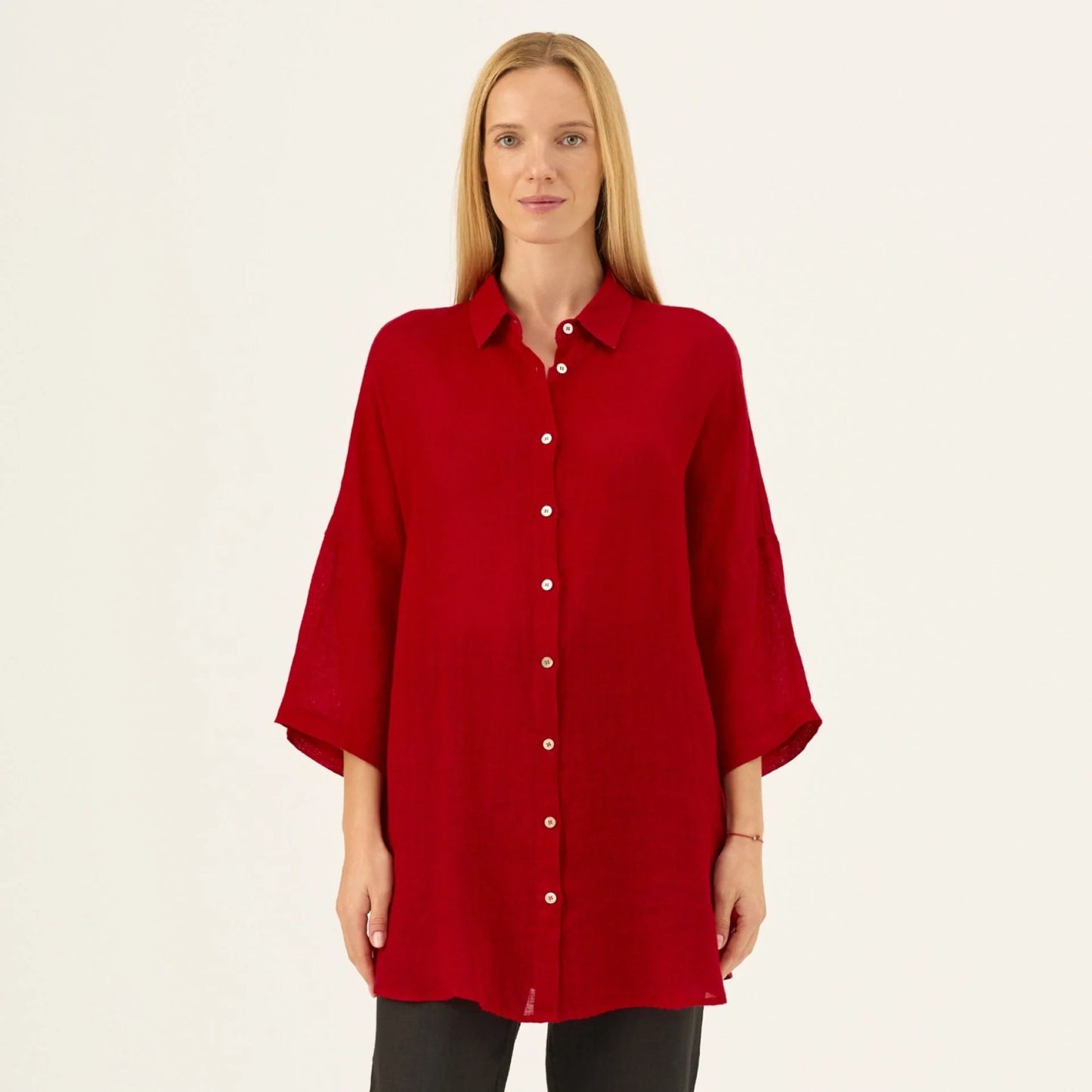 Linen Oregano Shirt - Lava Falls